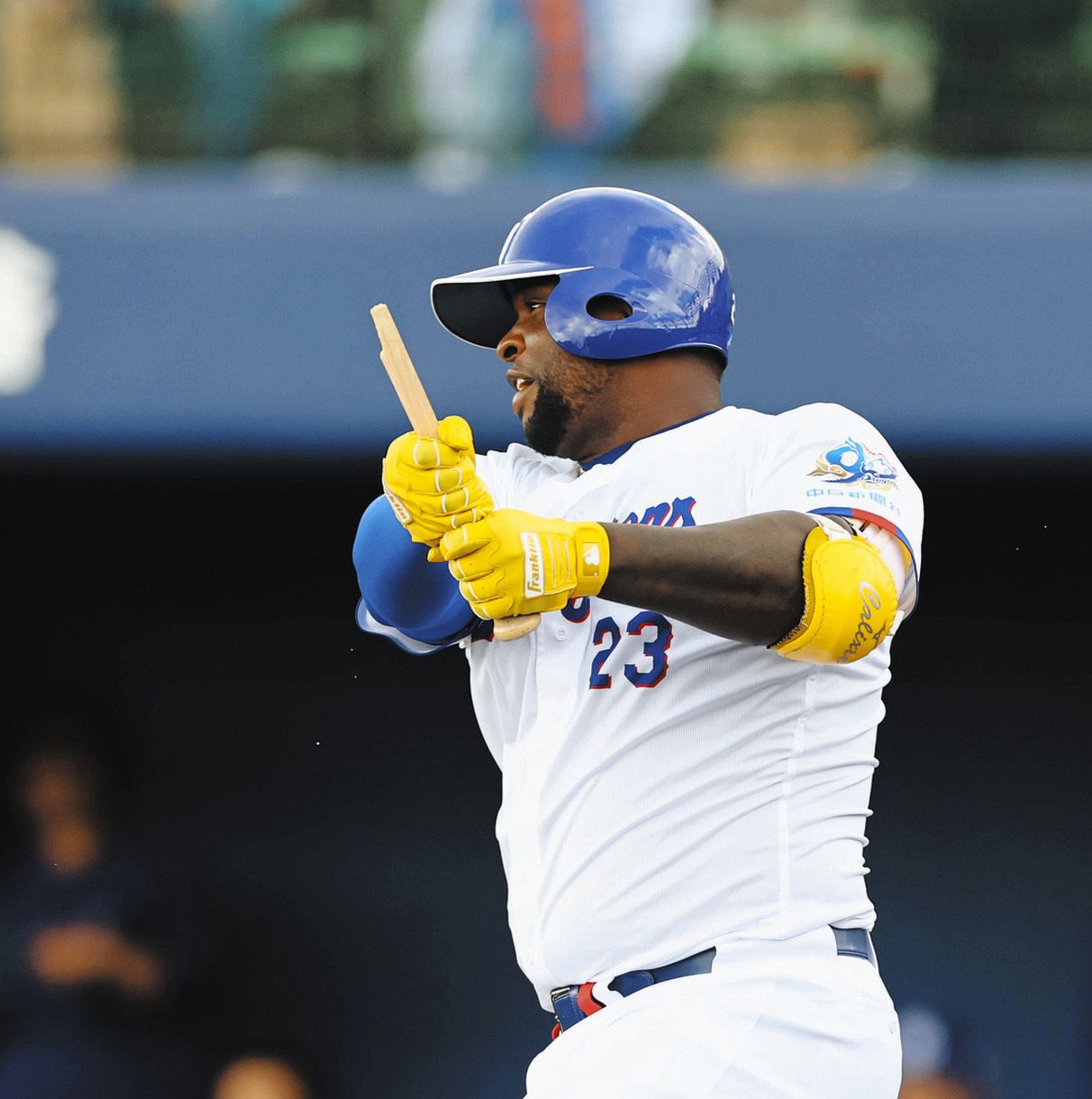 中日―阪神　２回裏１死、サノーが右前打を放つ