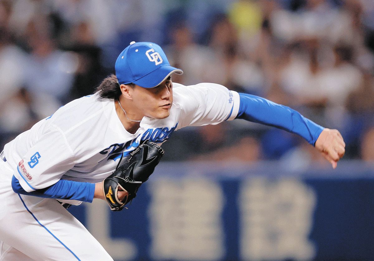 ８回、２番手で登板する斎藤