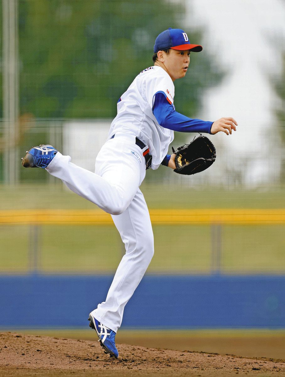 打撃投手を務めた中西