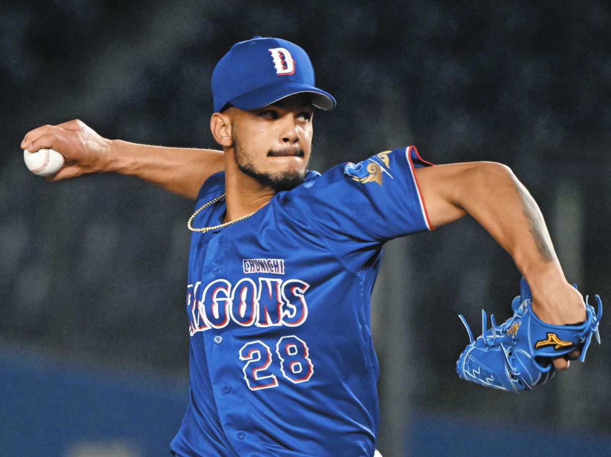 ロッテ―中日　８回に４番手で登板したアブレウ
