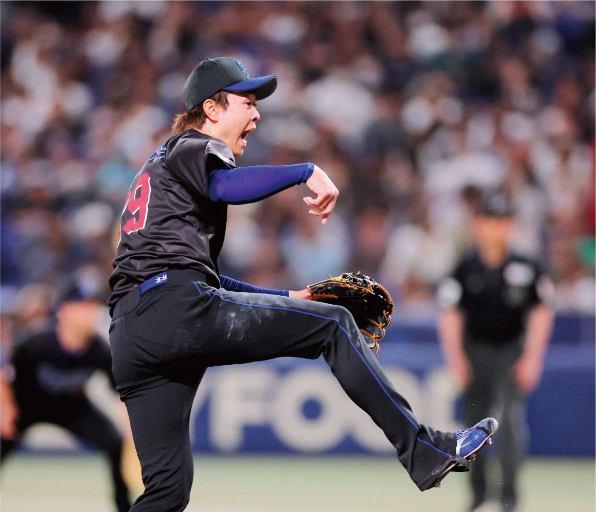 ヤクルト戦に先発して７イニング無失点と好投、今季初勝利を挙げた高橋宏＝４月26日、バンテリンドームナゴヤで