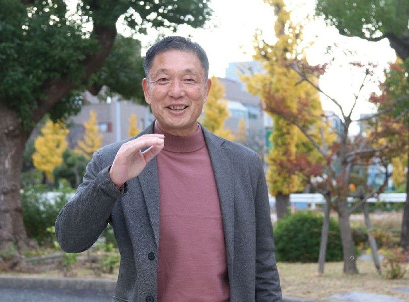 穏やかな笑顔は健在の都裕次郎さん＝名古屋市内で（伊東朋子撮影）