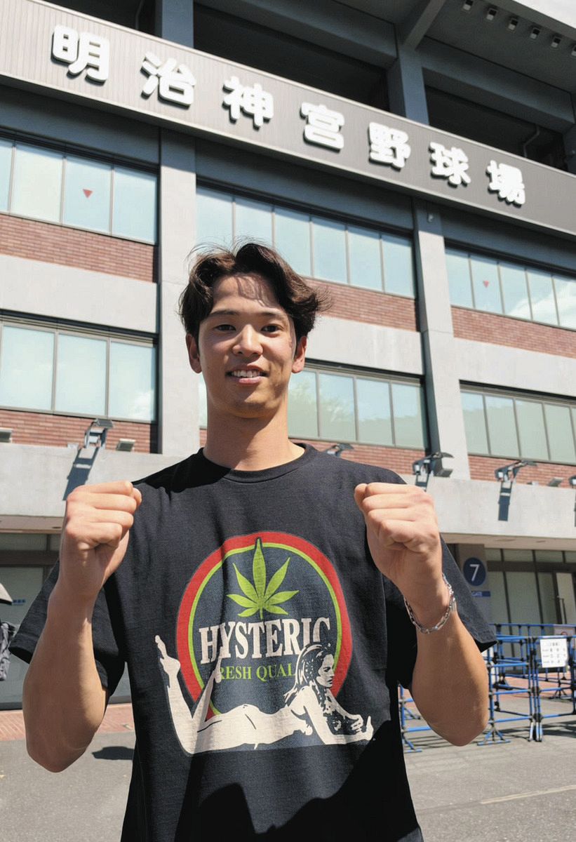 母校・東洋大と青学大とのリーグ戦を観戦に訪れた中日・花田