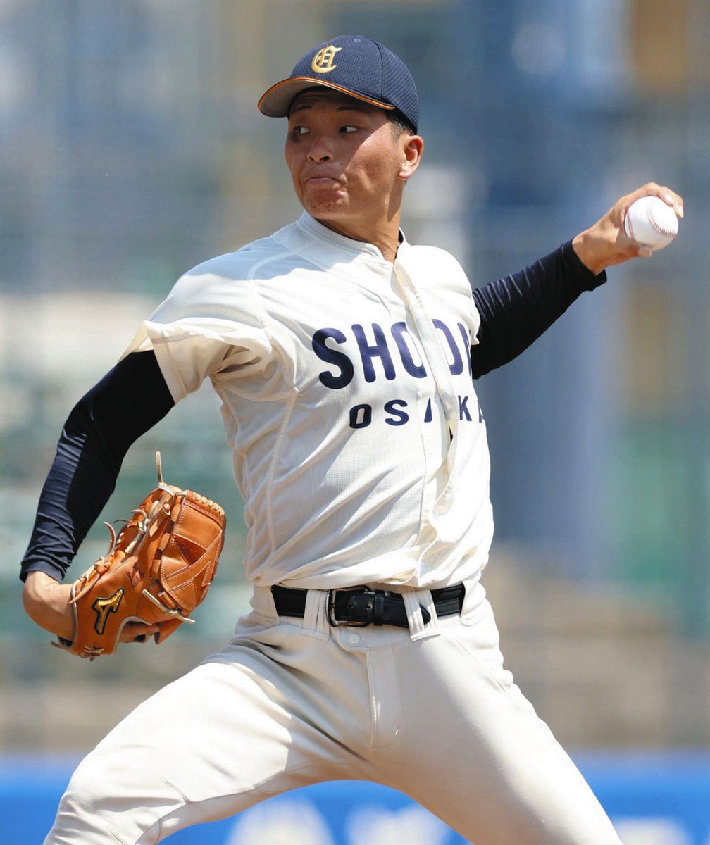 中日との練習試合に先発した大阪商業大・星野
