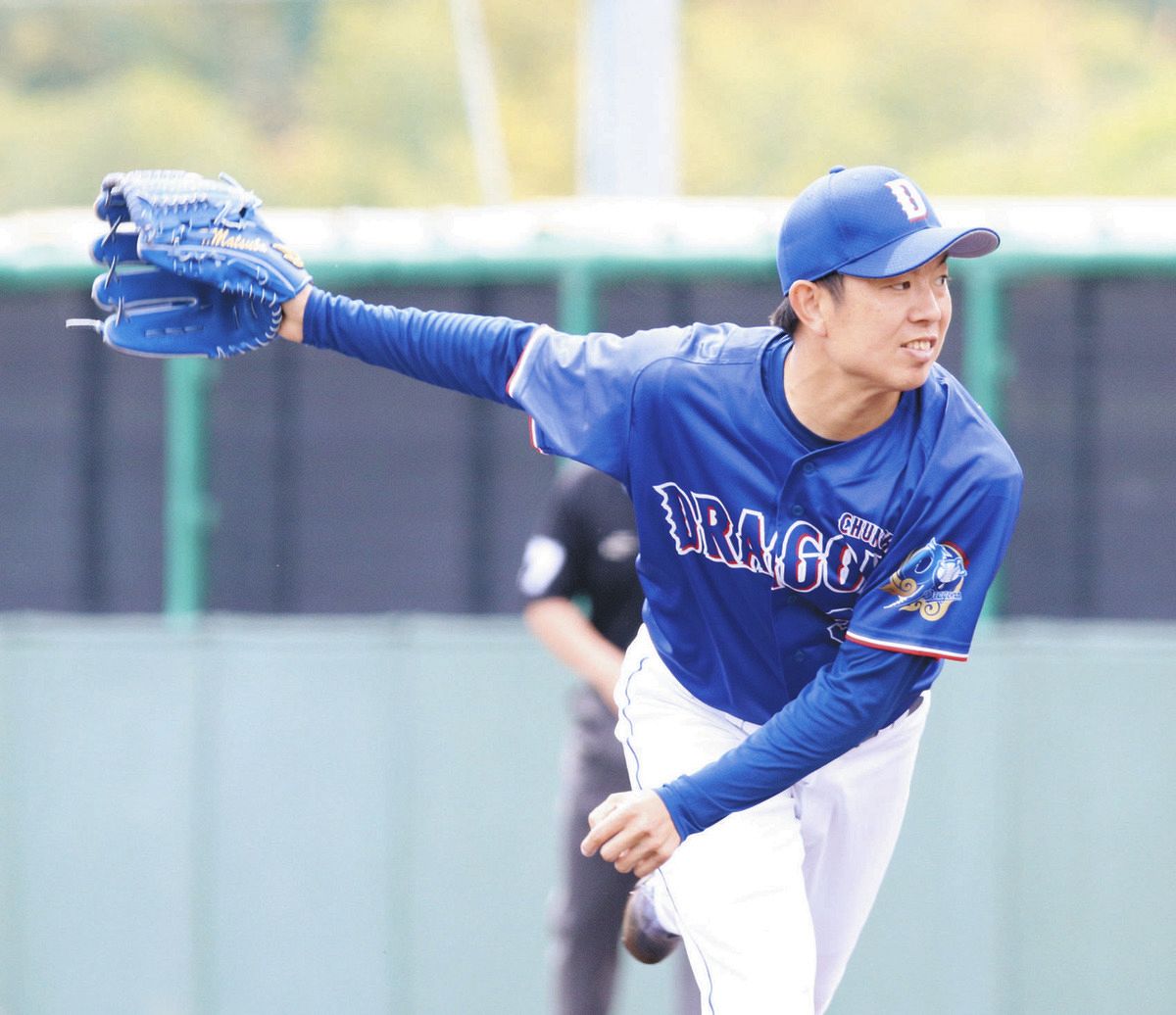 先発して５イニング無失点と好投した松葉