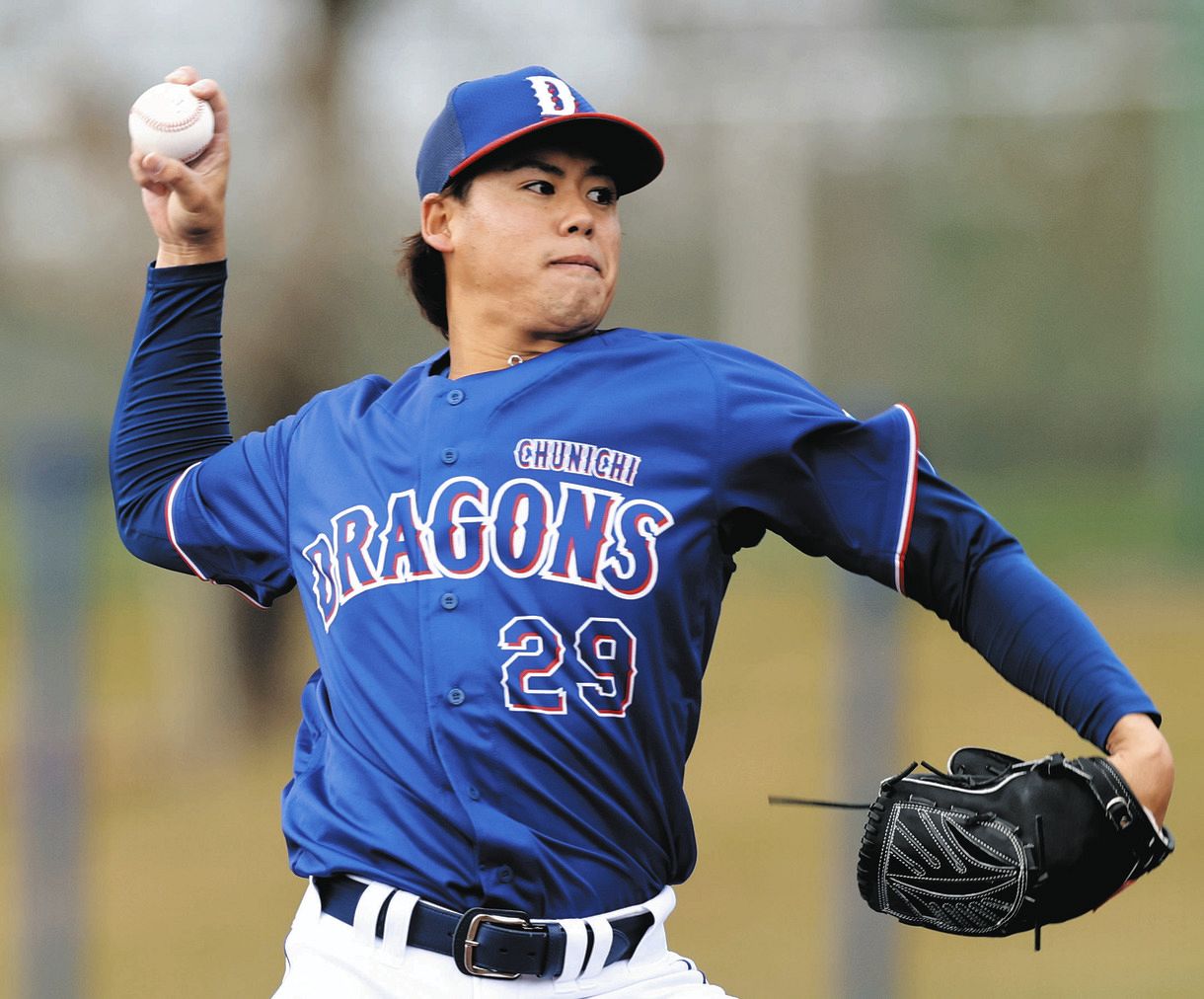 シート打撃に登板した松木平