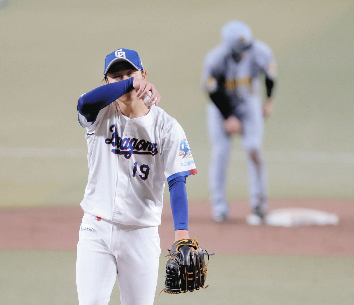 ５回表、中野に先制二塁打を許した高橋宏