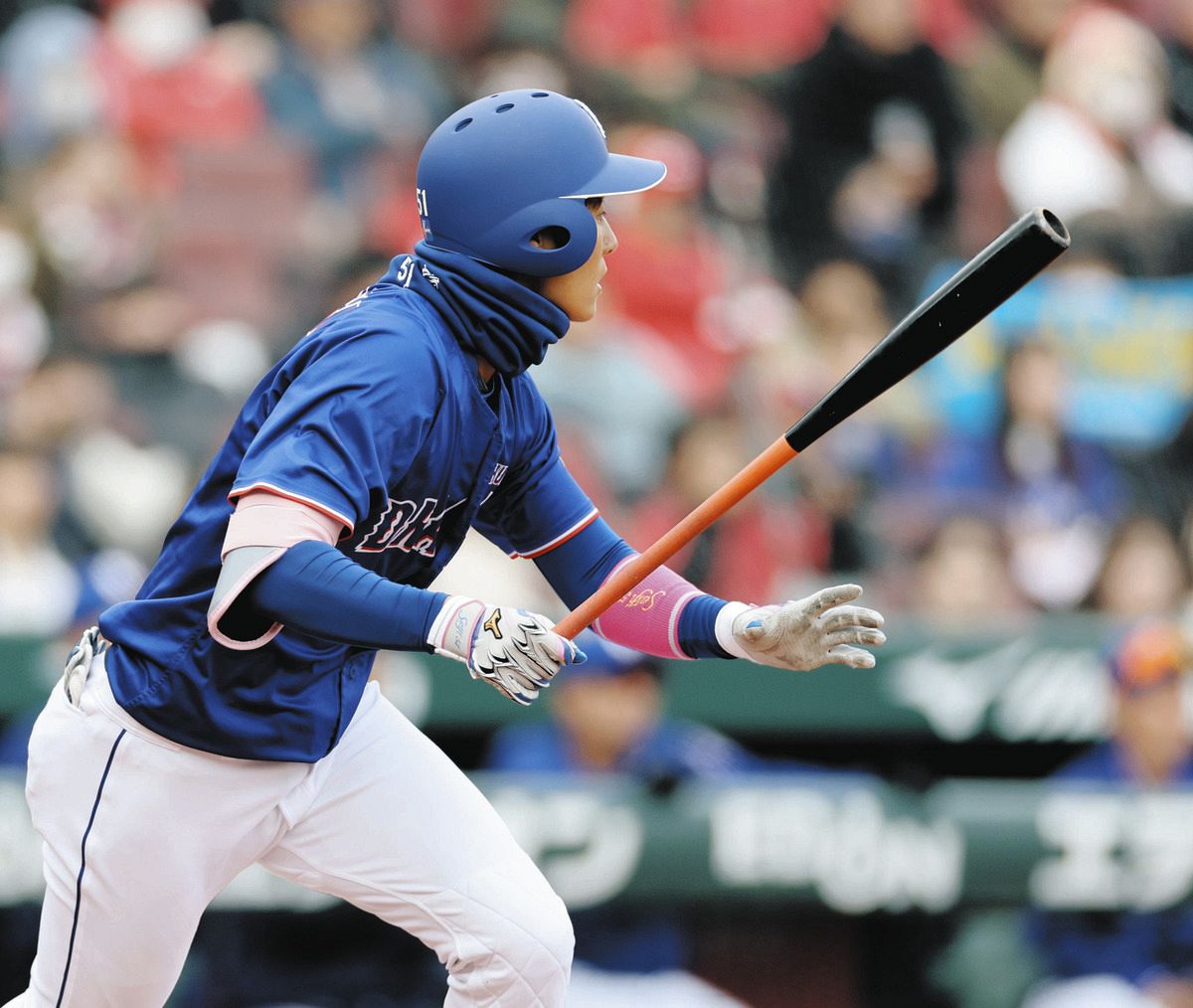 ３回、勝ち越しの左前２点打を放つ中日・上林