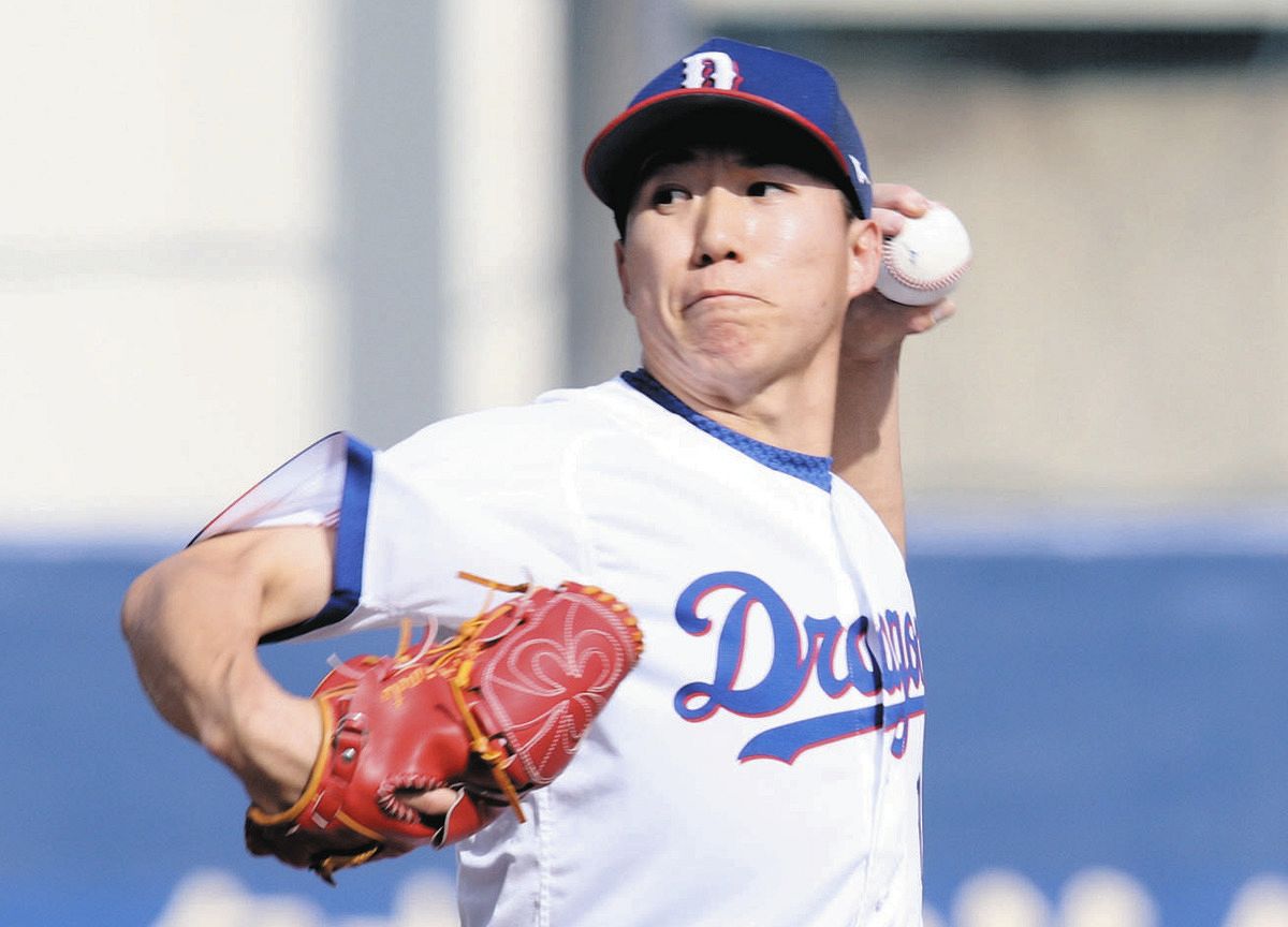 シート打撃に登板した橋本