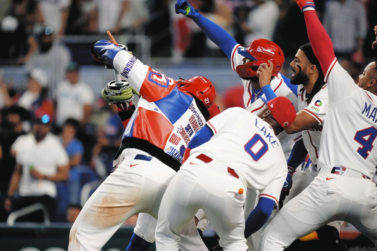 開幕２連勝を飾ったドミニカ共和国（AP）