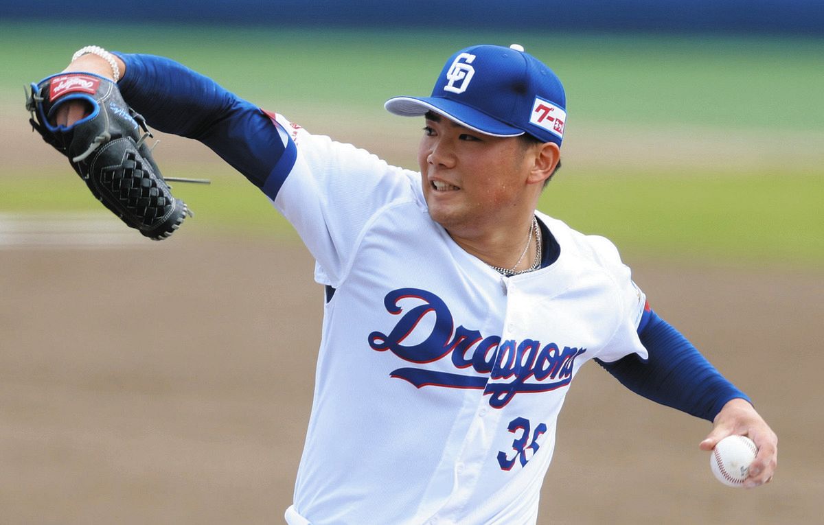 シート打撃に登板した福田