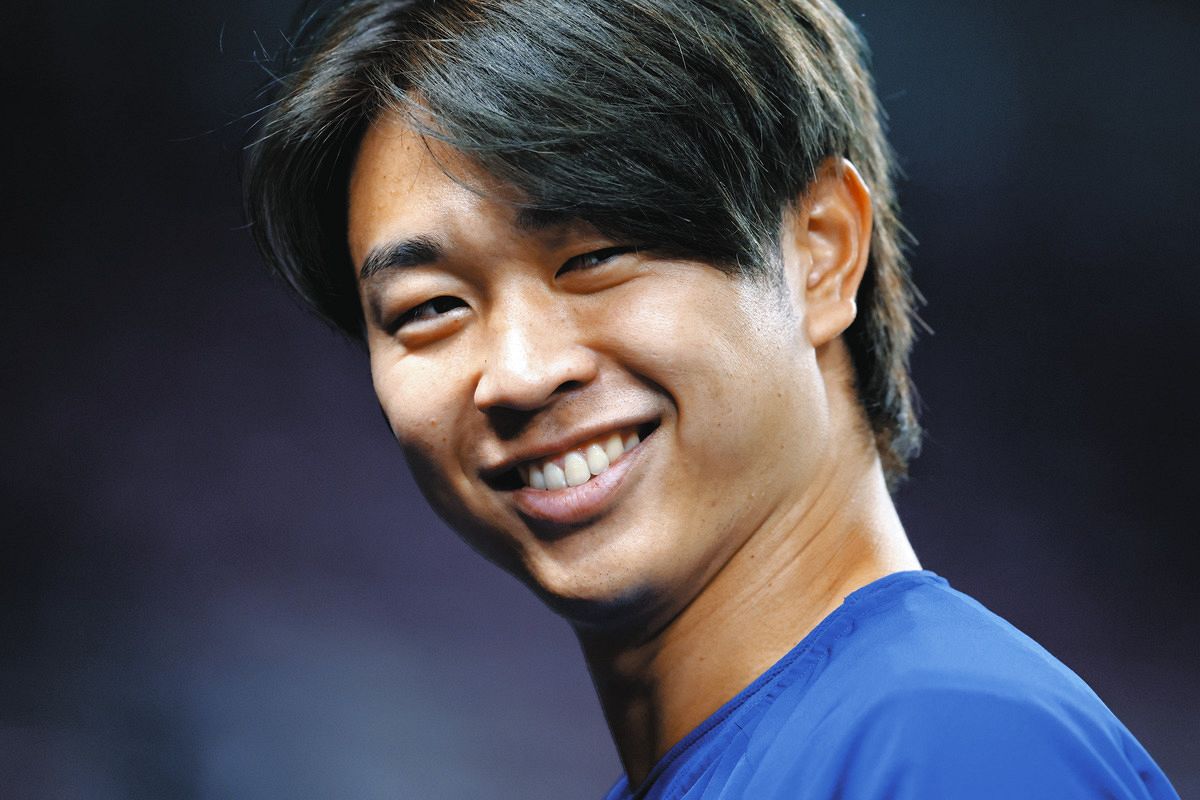 練習を終え笑顔を見せる高橋宏